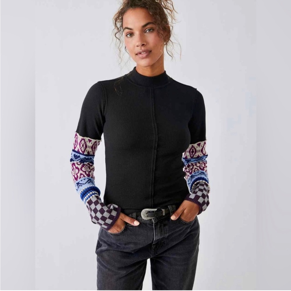 NWT Free People "Gorgeous Cuff' Thermal Top